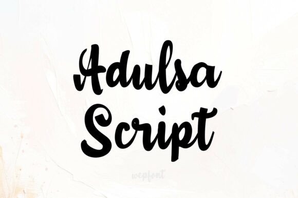 Adulsa Script: The Elegant Handwritten Font for Brands