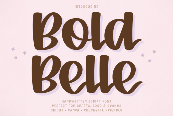 Bold Belle: A Bold Handwritten Script Font for Impactful Marketing Design