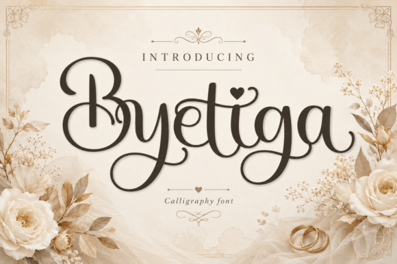 Byetiga: A Graceful Modern Calligraphy Font for Crafters & Sellers