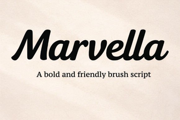 Marvella: A Charismatic Script Font for Editorial Design and Digital Publishing