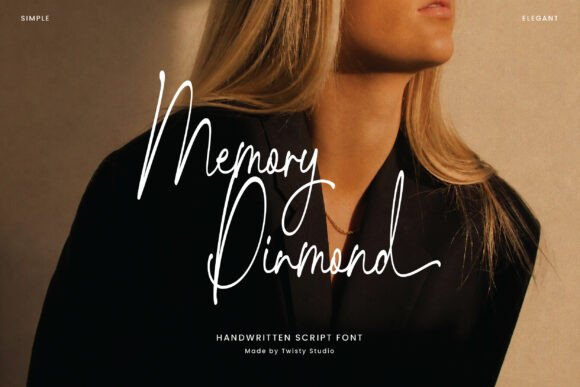 Memory Diamond: A Handwritten Script Font for Modern Brand Campaigns