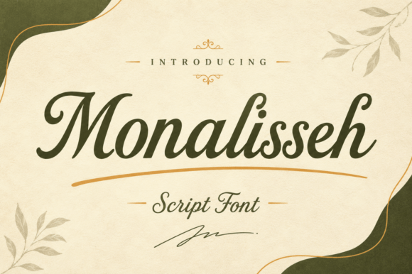Monalisseh: A Script Font for Timeless Editorial Elegance