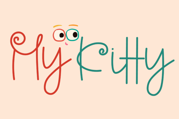 My Kitty: A Rhythmic Script Font for Handmade Branding and Product Design