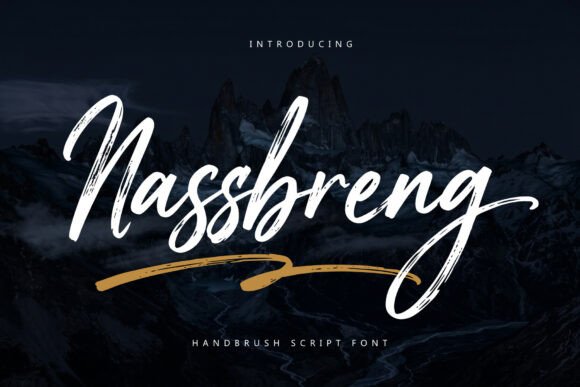 Nassbreng: A Bold Handbrush Script Font for Editorial Design