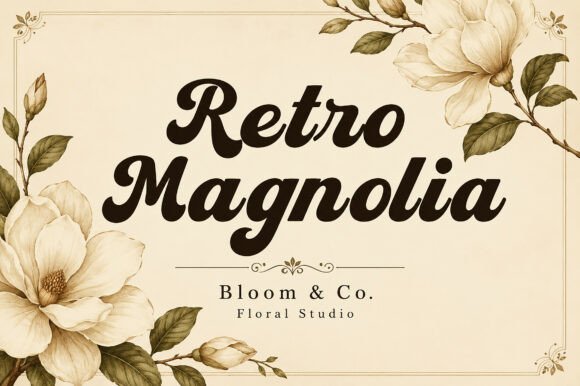 Retro Magnolia: A Vintage Script Font for Crafters and Sellers
