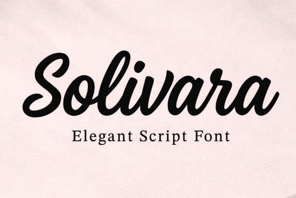 Solivara: A Modern Script Font That Elevates Handmade Design