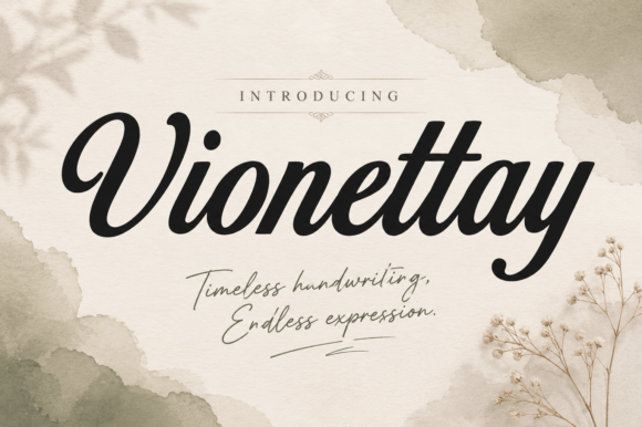Vionettay: A Bold Script Typeface for Modern Web Design
