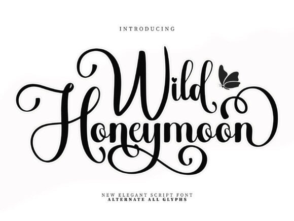 Wild Honeymoon: A Script Font That Elevates Romantic Branding and Social Media Campaigns
